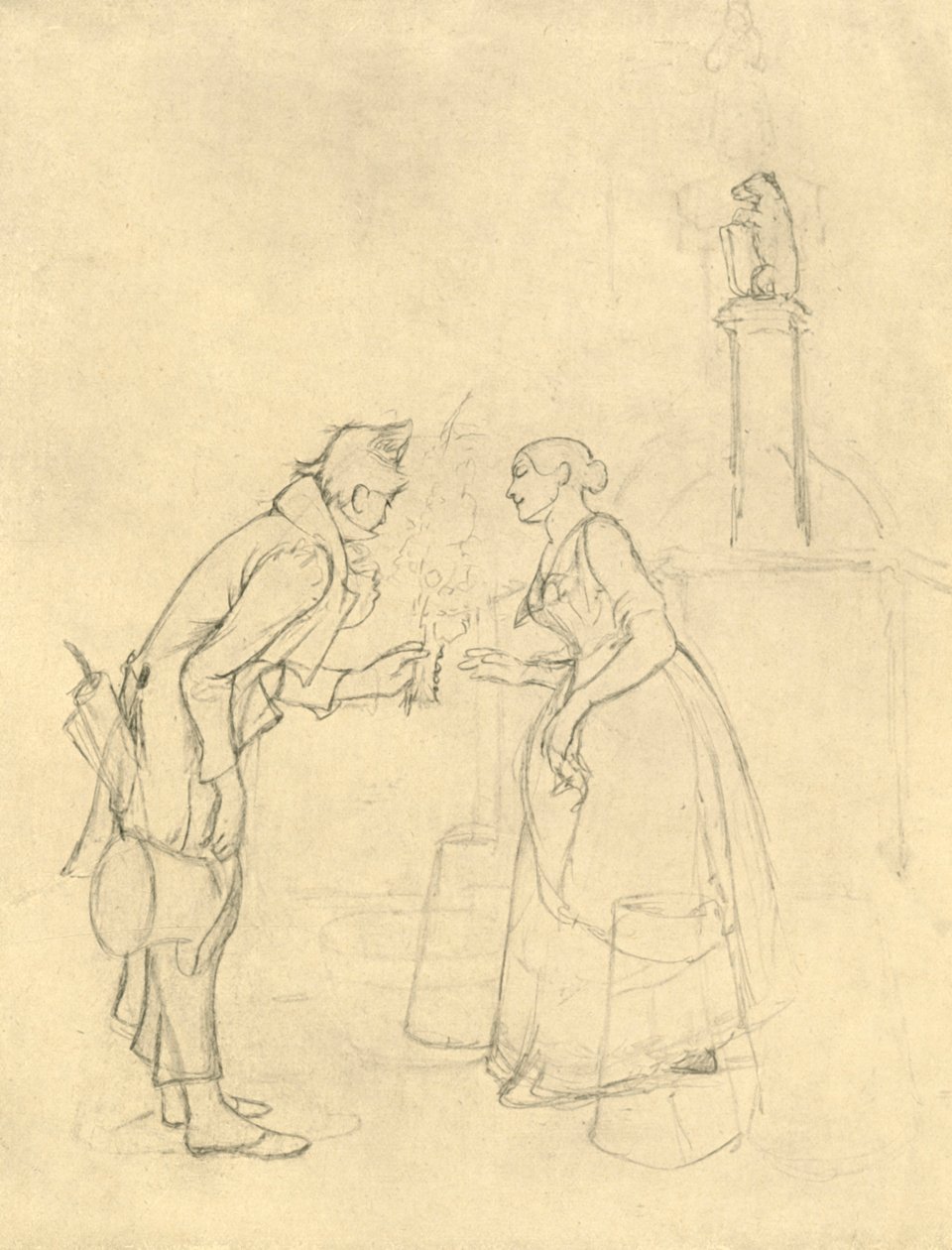 A félénk udvarló, 19. század közepe-vége, 1924 körül. alkotó: Carl Spitzweg