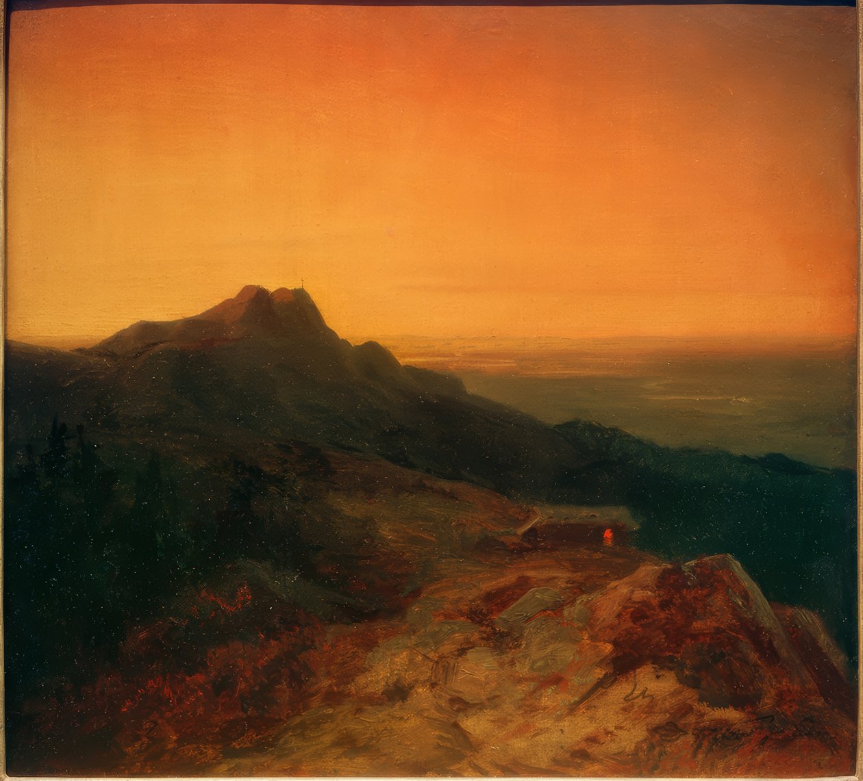 Este a Benediktenwand alkotó: Carl Spitzweg