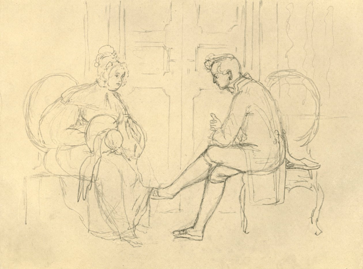 Komoly kérdés, 19. század közepe-vége, 1924 körül. alkotó: Carl Spitzweg