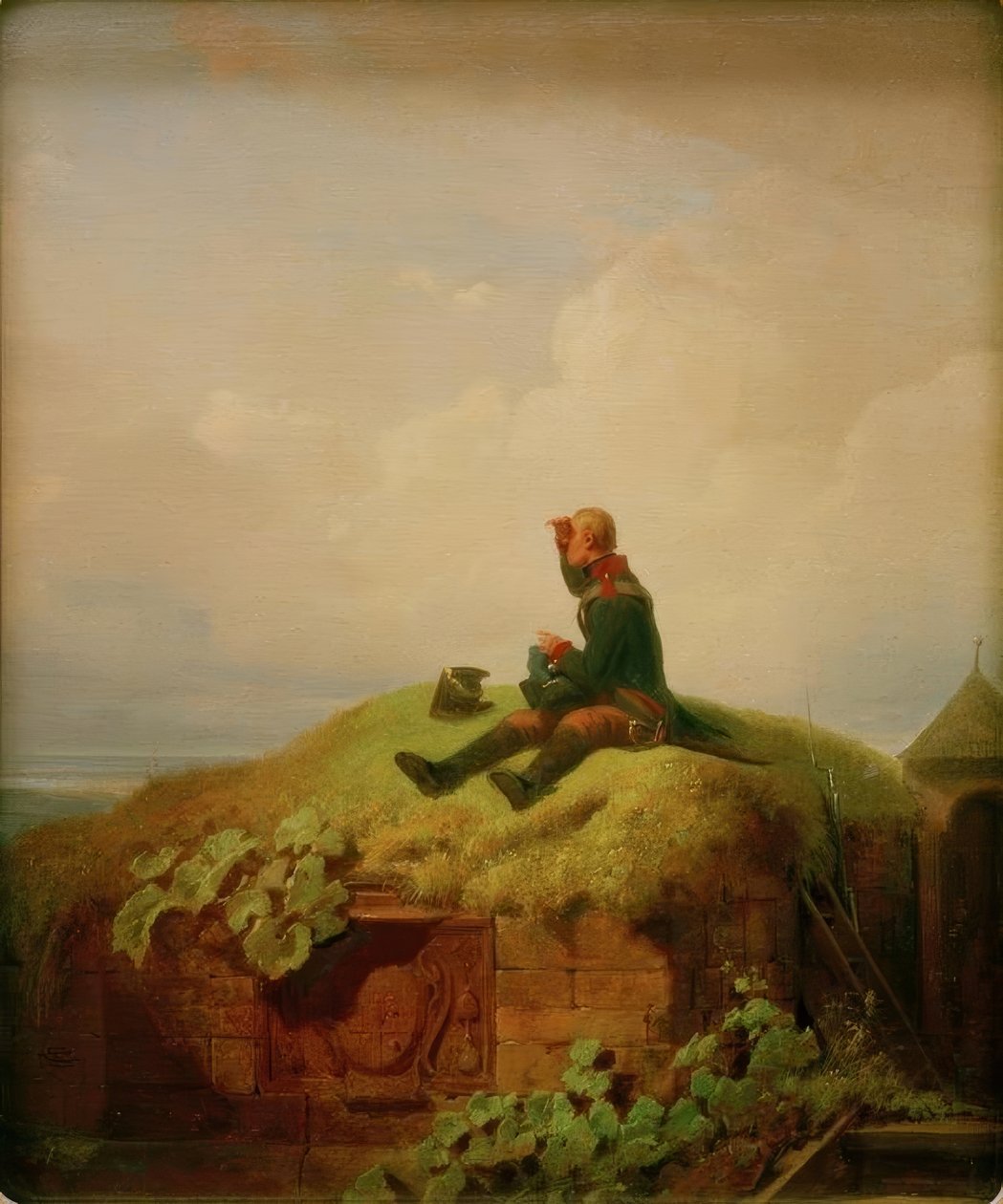 Egyszer régen (a kötőőrs) alkotó: Carl Spitzweg