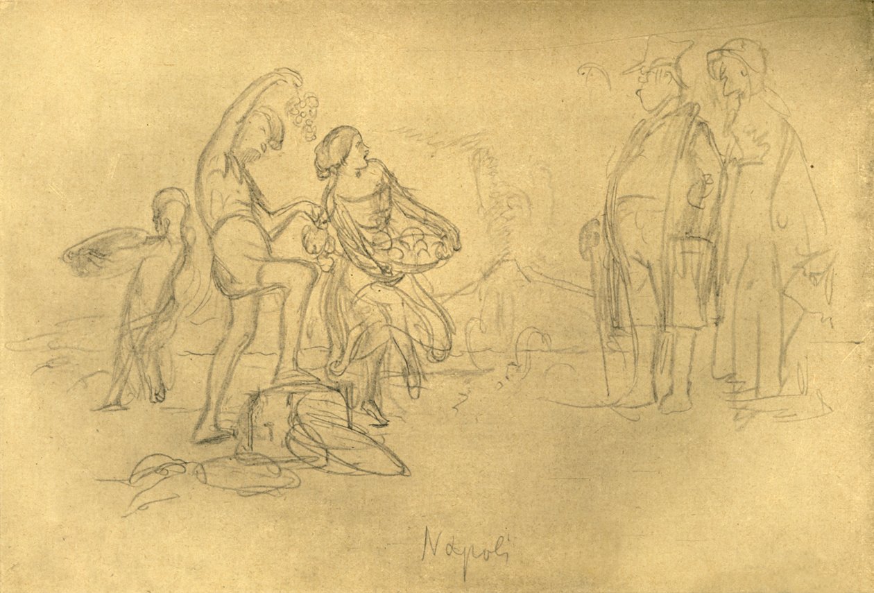 Fremde in Italien, 19. század közepe-vége, 1924 körül. alkotó: Carl Spitzweg