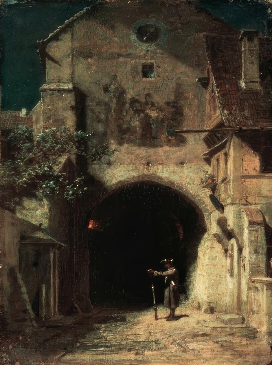 Ásító őrszem alkotó: Carl Spitzweg