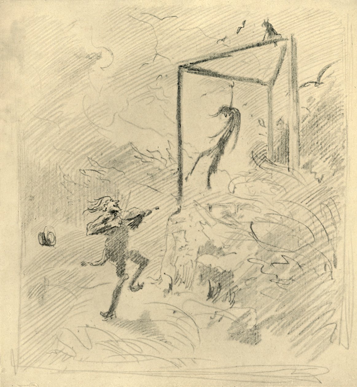 Galgenmusik, 19. század közepe-vége, 1924. alkotó: Carl Spitzweg