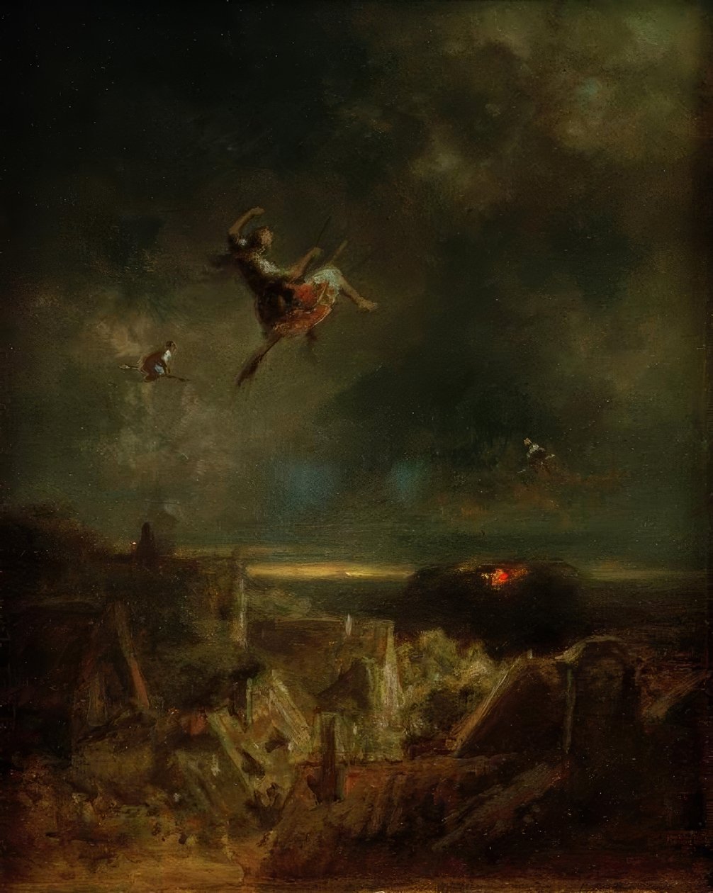 Boszorkányok lovaglása alkotó: Carl Spitzweg