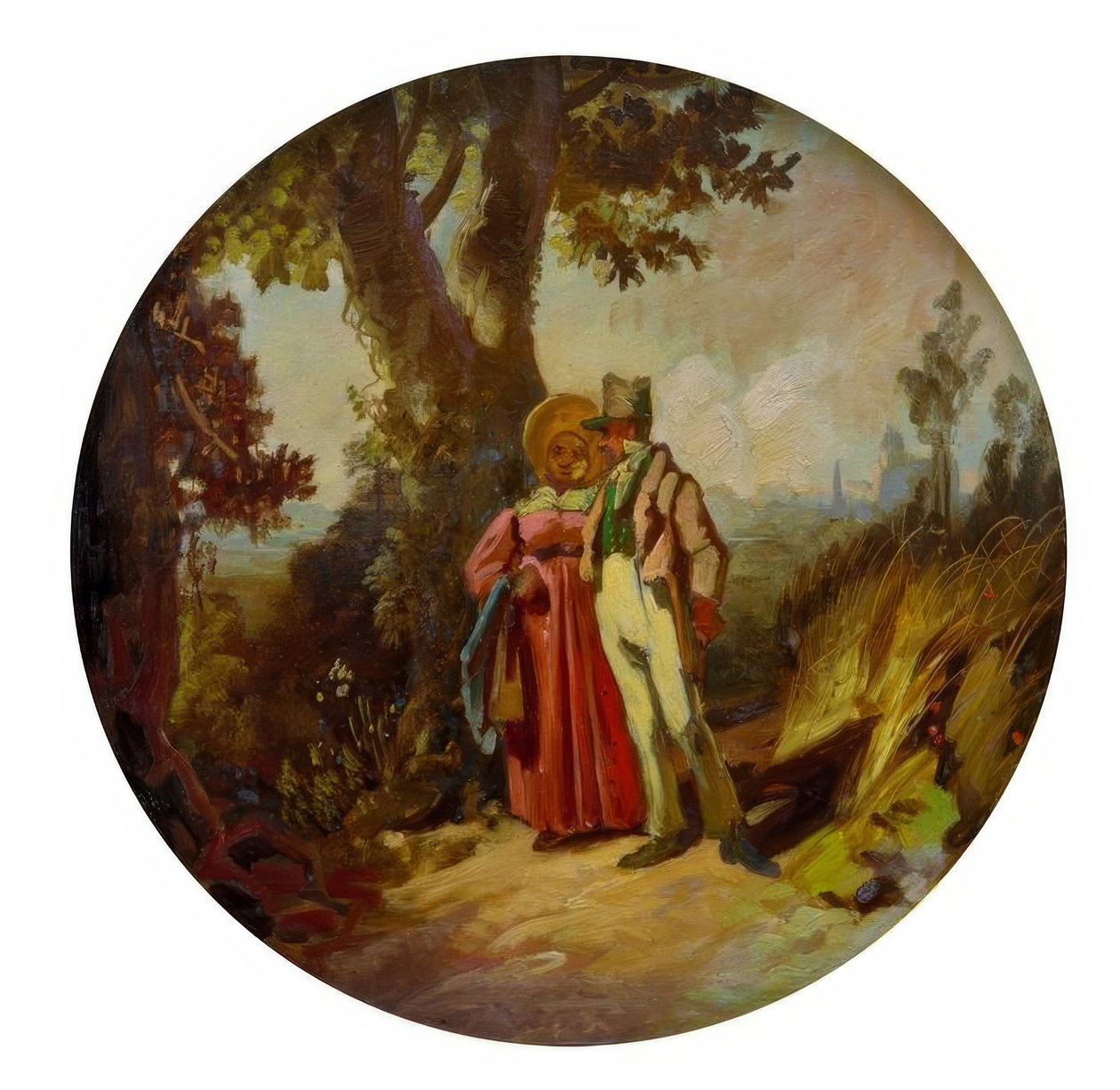 Sétáló polgár pár alkotó: Carl Spitzweg