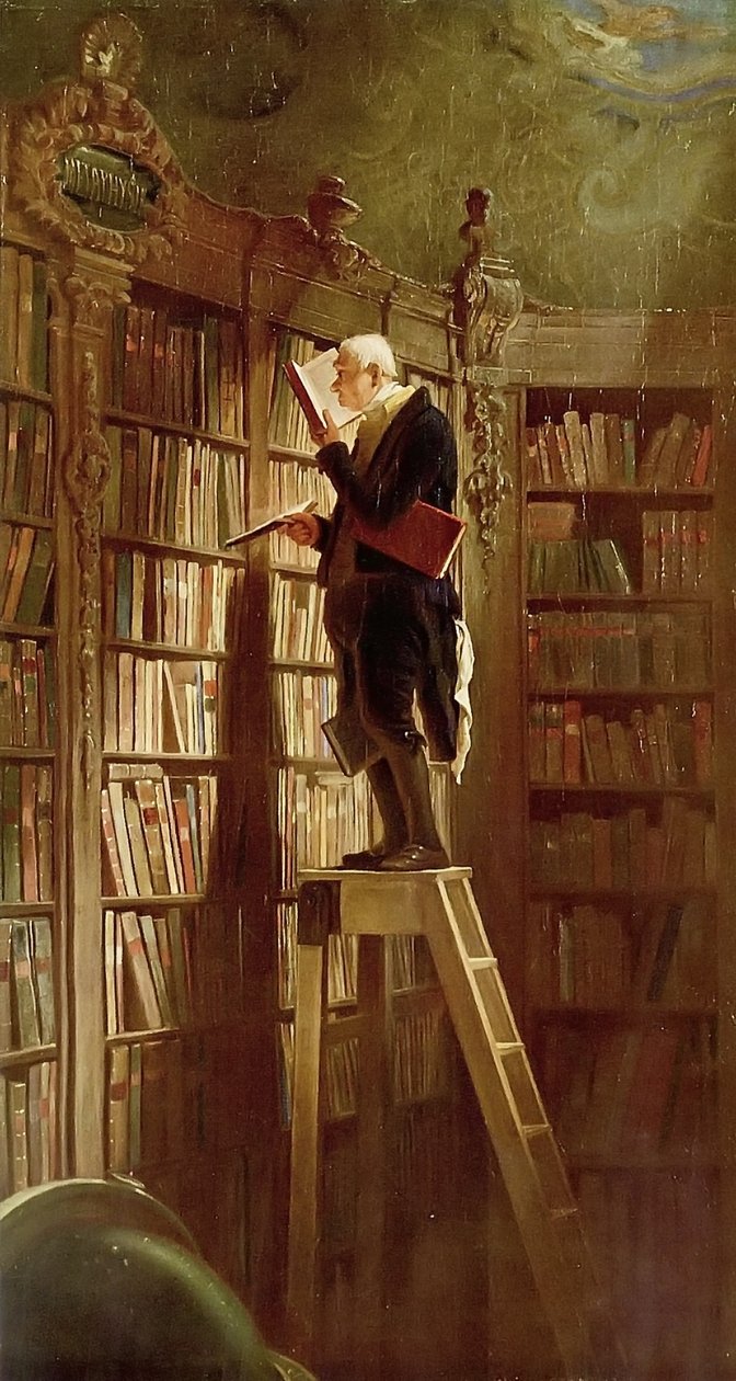 A Könyvmoly alkotó: Carl Spitzweg