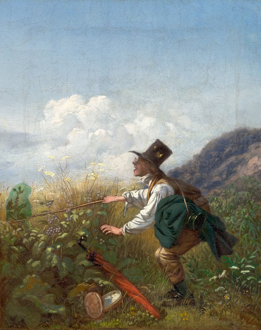 A lepkefogó Botanikus, c. 1837. alkotó: Carl Spitzweg
