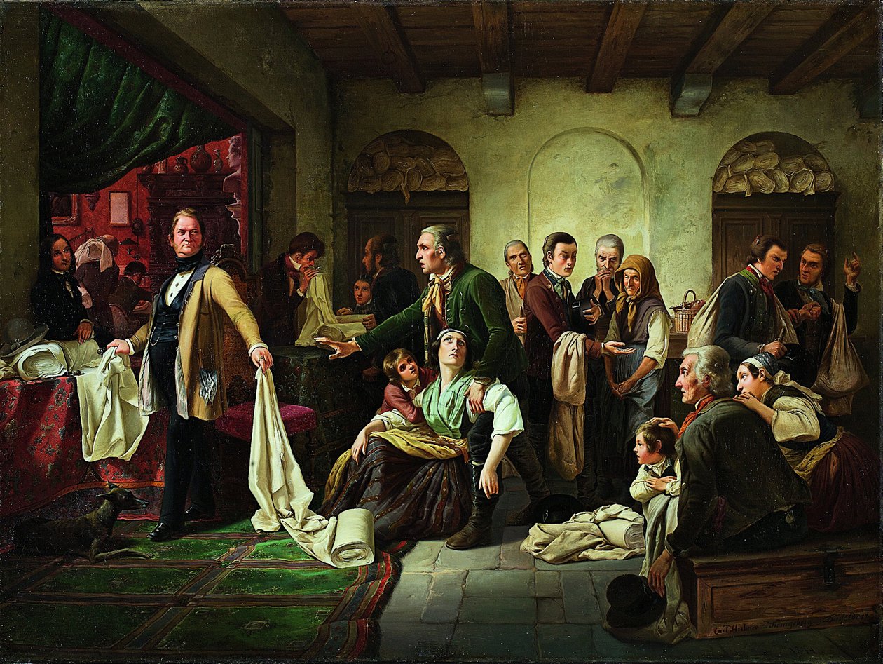 A sziléziai takácsok, 1844 alkotó: Carl Wilhelm Huebner