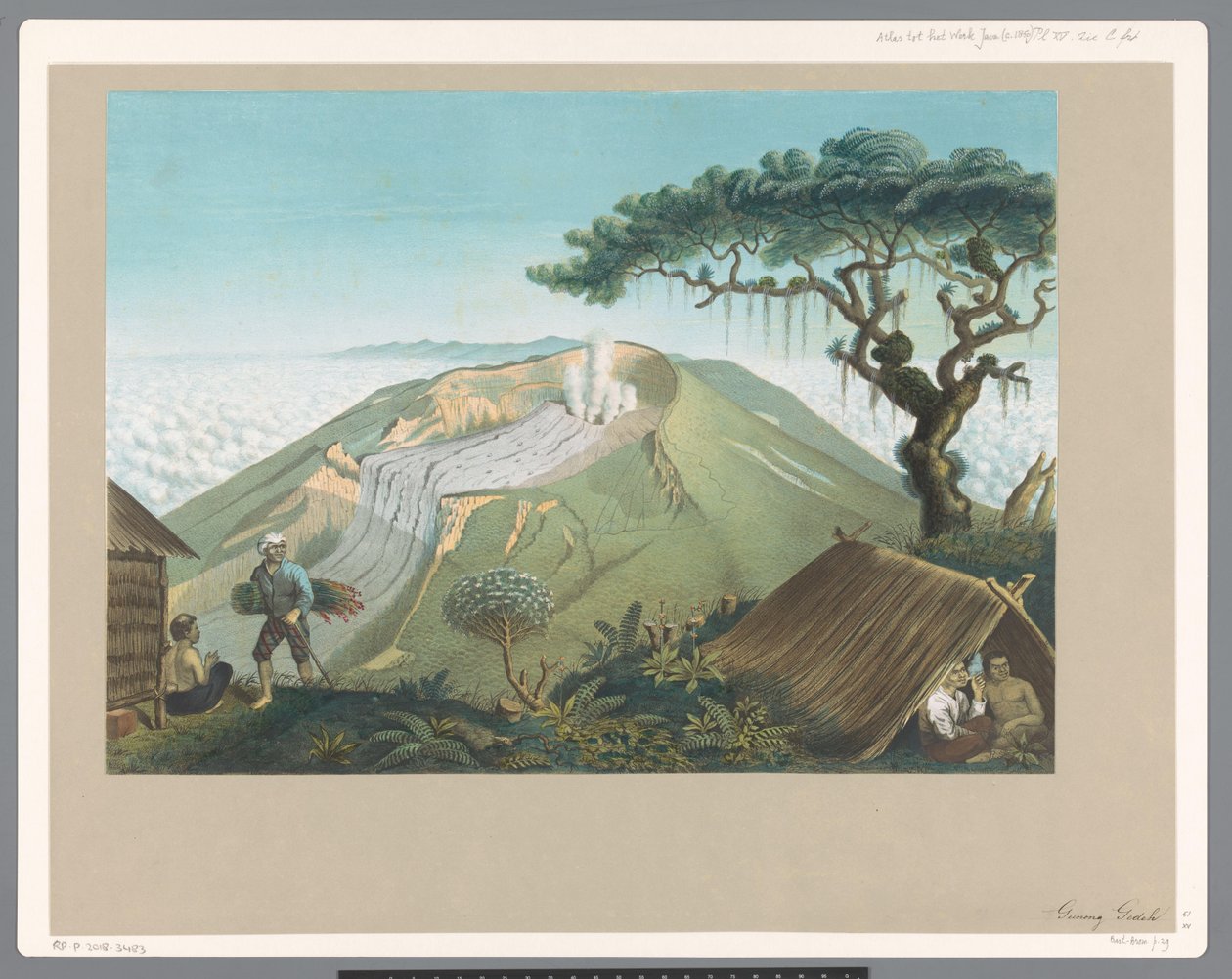Gede vulkán Nyugat-Jáván alkotó: Carl Wilhelm Mieling (possibly)