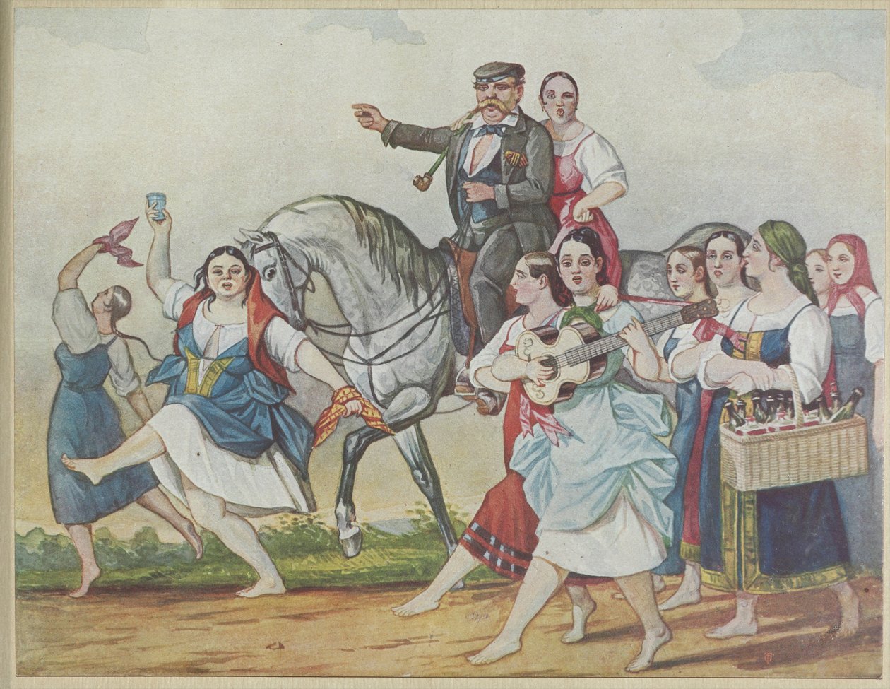Földesúr és háremje, 1830-1840. alkotó: Carl von Hampeln
