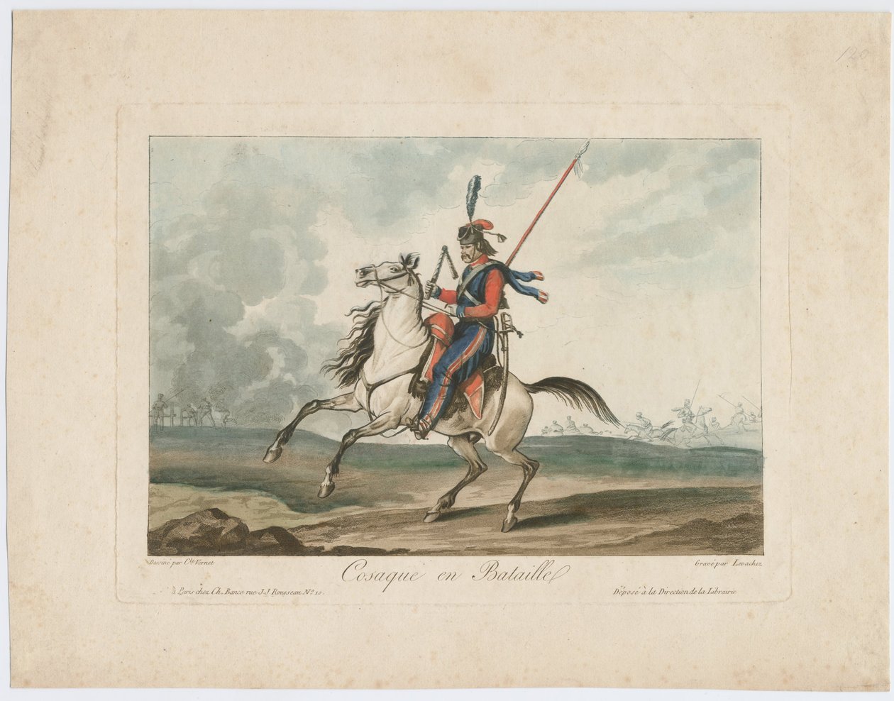 Kozák a csatában, 1815 alkotó: Carle Vernet