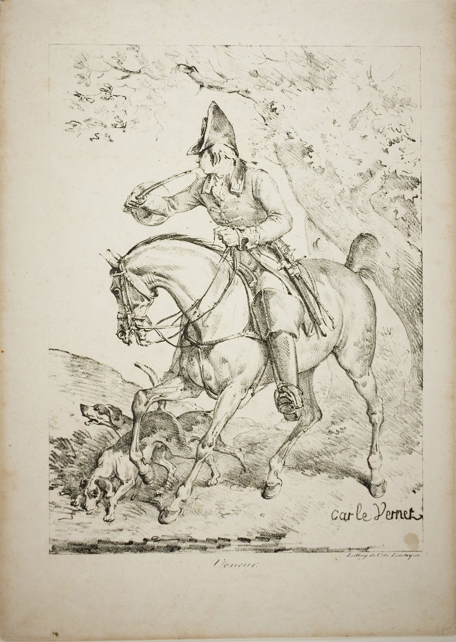 Hornon lovas vadász alkotó: Carle Vernet