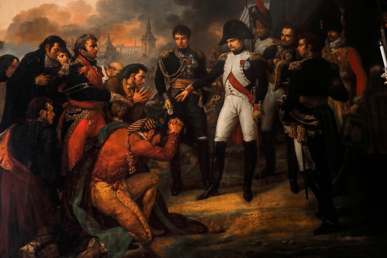 Napóleon Madrid előtt 1808-ban alkotó: Carle Vernet