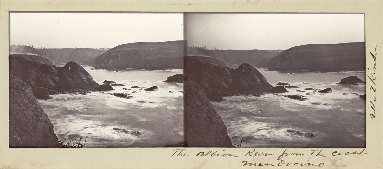 Az Albion folyó a partról, Mendocino alkotó: Carleton E. Watkins
