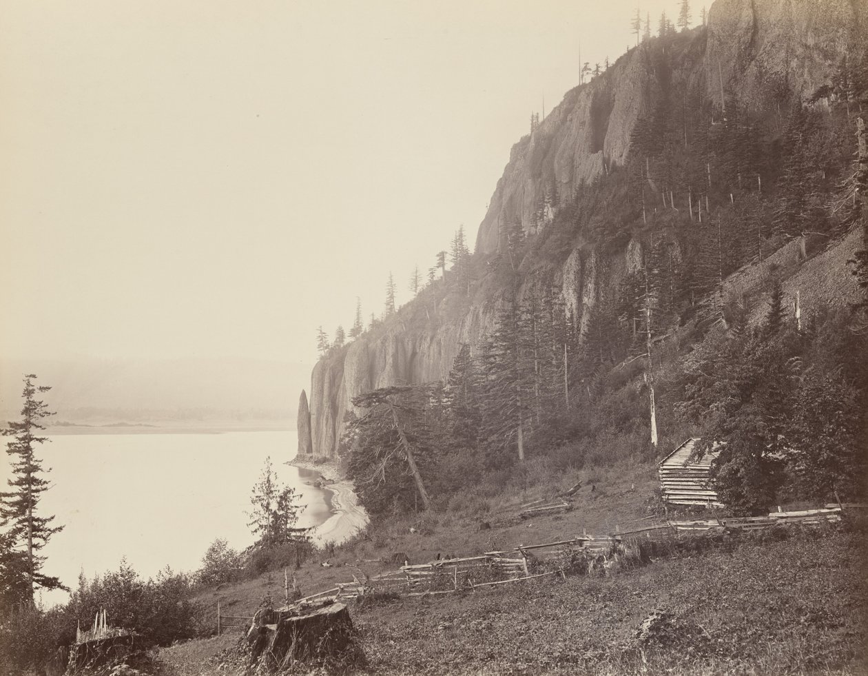 Horn-fok, Columbia folyó,1867 (fotó) alkotó: Carleton Emmons Watkins