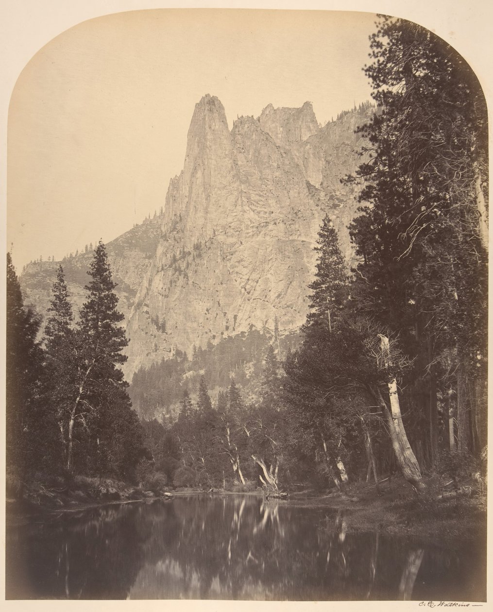 River View, Sentinel, 3270 láb, 1861. alkotó: Carleton Emmons Watkins