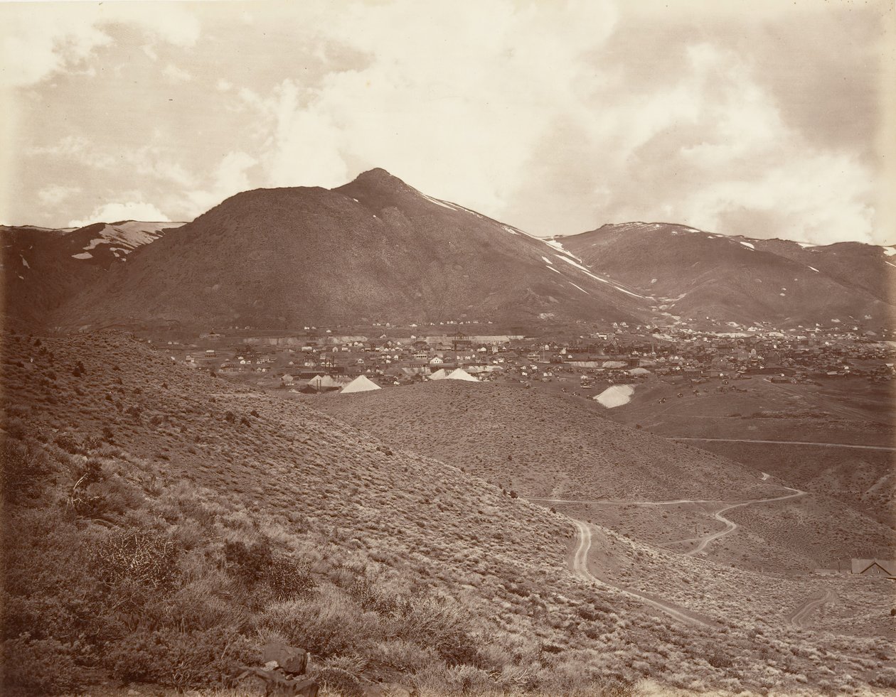 Virginia City, 1875, nyomtatott kb. 1876. alkotó: Carleton Emmons Watkins