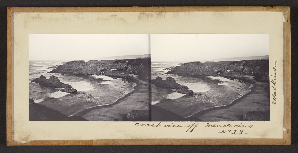Parti kilátás Mendocino partjainál alkotó: Carleton Watkins