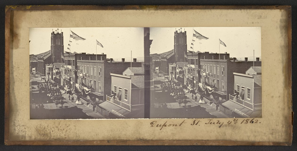 Dupont utca, 1862. július 4. alkotó: Carleton Watkins