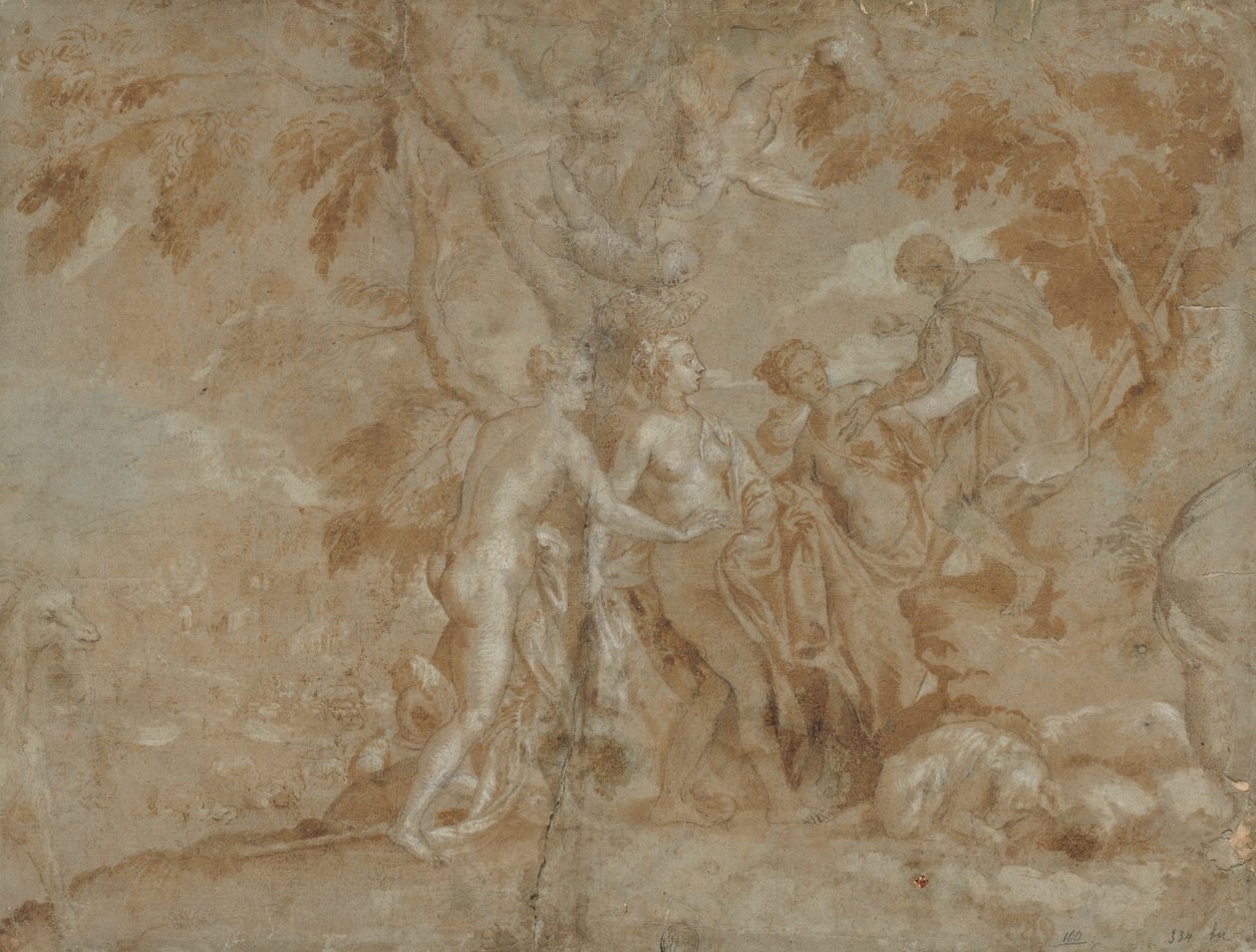 A párizsi ítélet, c. 1585. alkotó: Carletto Caliari