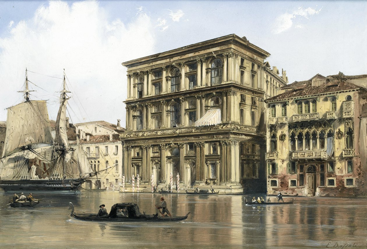 A Grand Canal csatornán alkotó: Carlo Bossoli