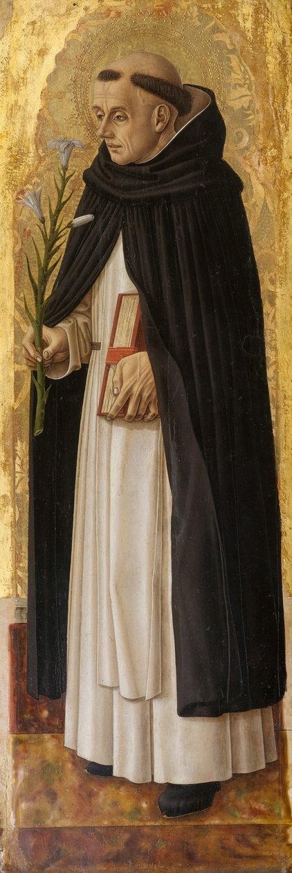 Szent Domonkos, 1472 (tempera fán, arany alapon) alkotó: Carlo Crivelli
