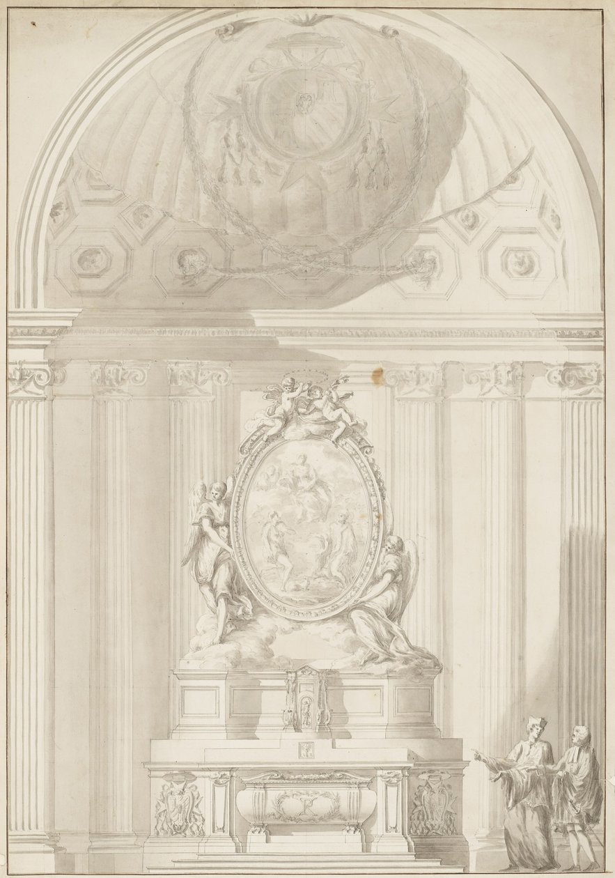 Santa Maria del Priorato, Róma, Alternatív tervezés a főoltárhoz alkotó: Carlo Marchionni