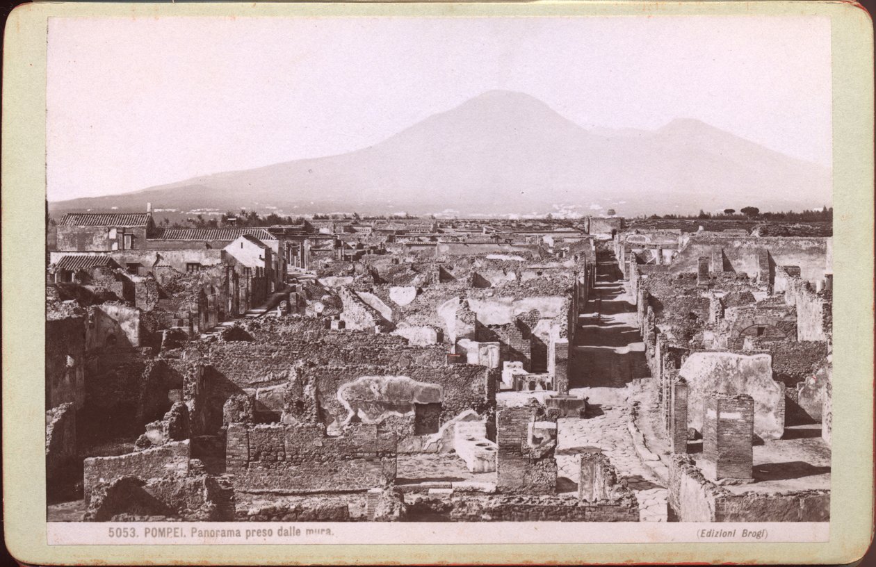 Pompeji panoráma, 1880 körül (fénykép) alkotó: Carlo Brogi