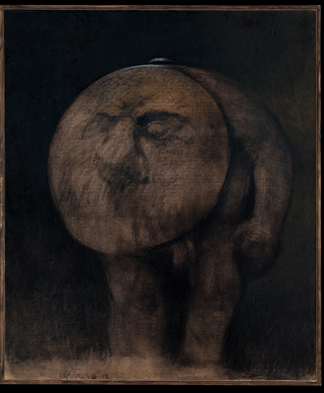 Monos (olaj, karton) alkotó: Carlo Cremaschi