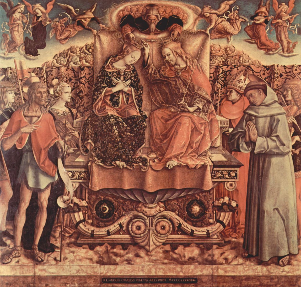 A Szűz megkoronázása alkotó: Carlo Crivelli
