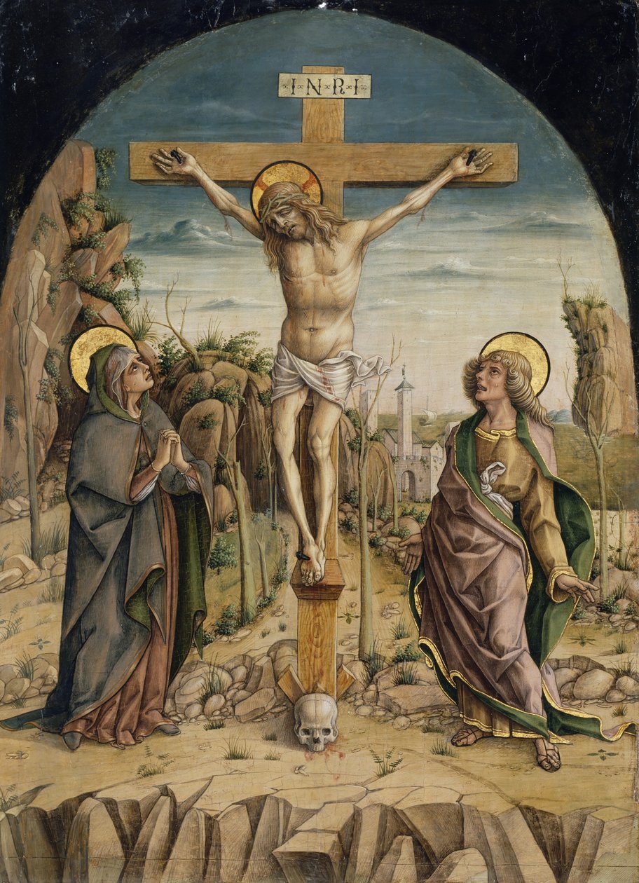 A keresztre feszítés, 1487 körül alkotó: Carlo Crivelli