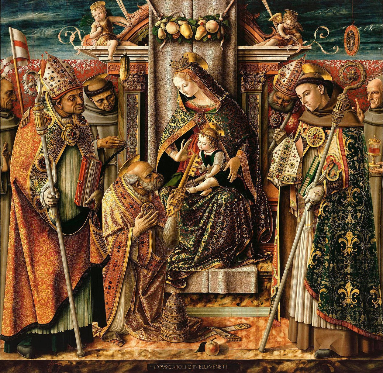 A kulcsok átadása c. 1490 alkotó: Carlo Crivelli