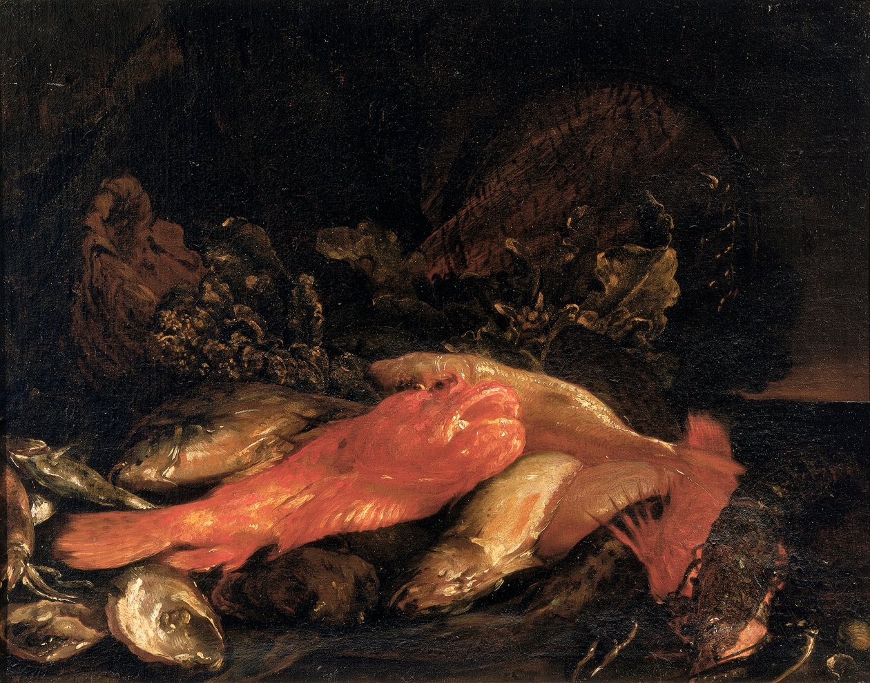 Hal és osztriga alkotó: Carlo Dolci