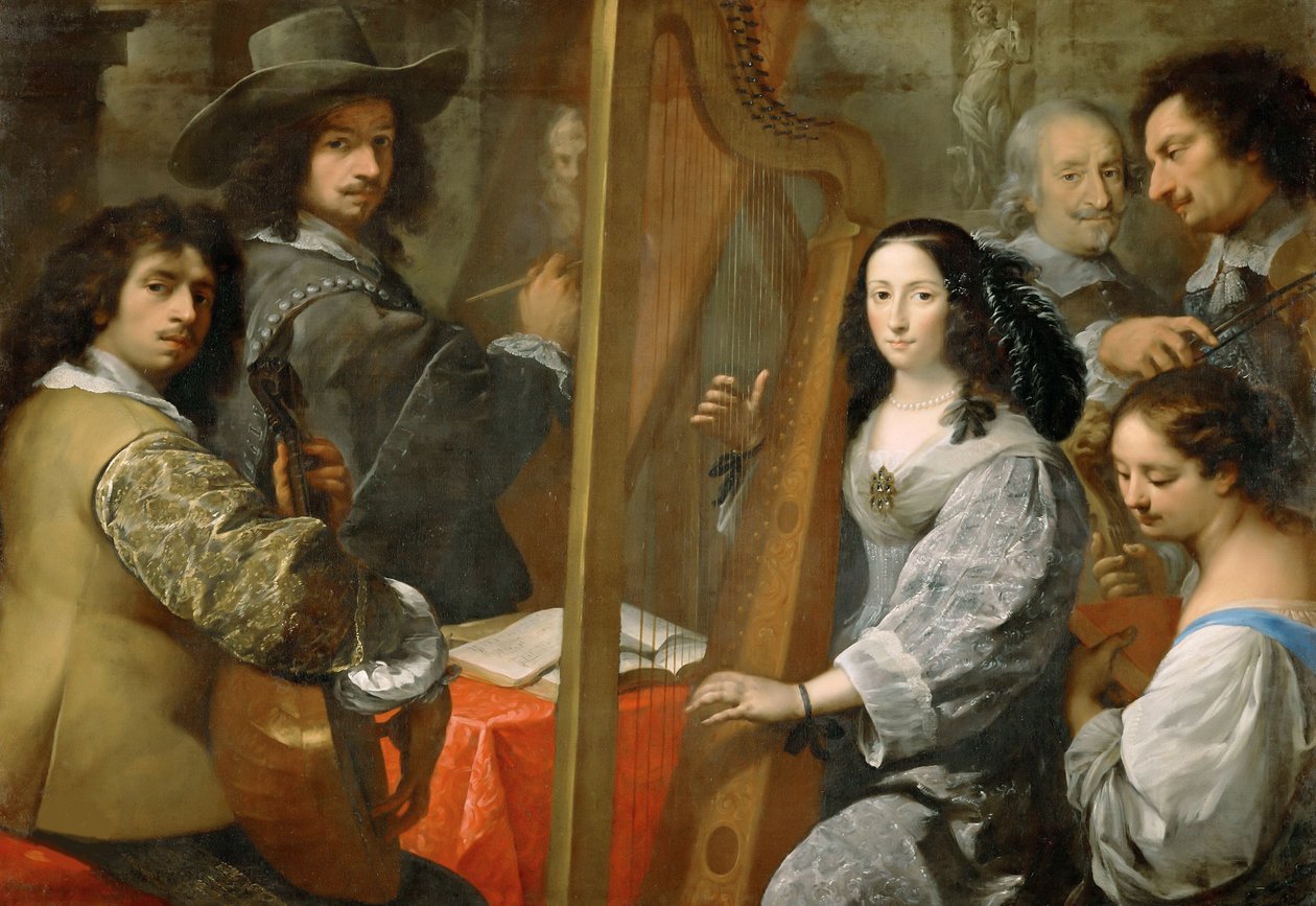 Önarckép családdal, c. 1650. alkotó: Carlo Francesco Nuvolone