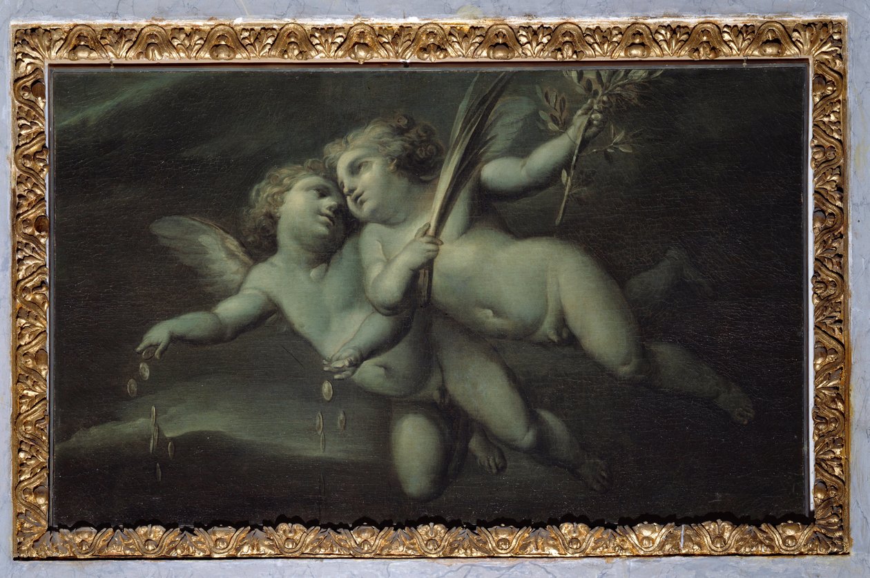 Putti (monokróm festmény, 1783 után) alkotó: Carlo Giuseppe Ratti