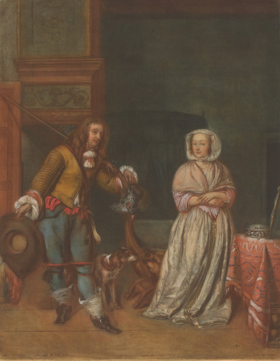 Huntsman látogatás egy hölgynél, 17831786. alkotó: Carlo Lasinio
