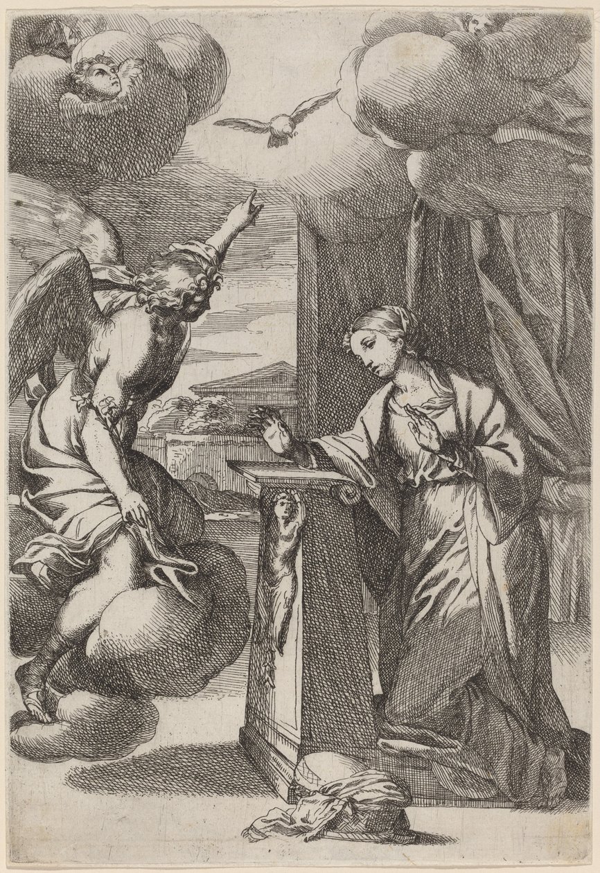Az Angyali üdvözlet alkotó: Carlo Maratta