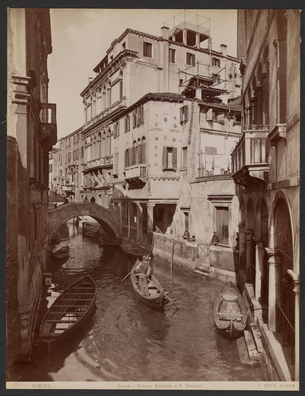 Canal és Widmann Palazzo St. Cancianóban alkotó: Carlo Naya