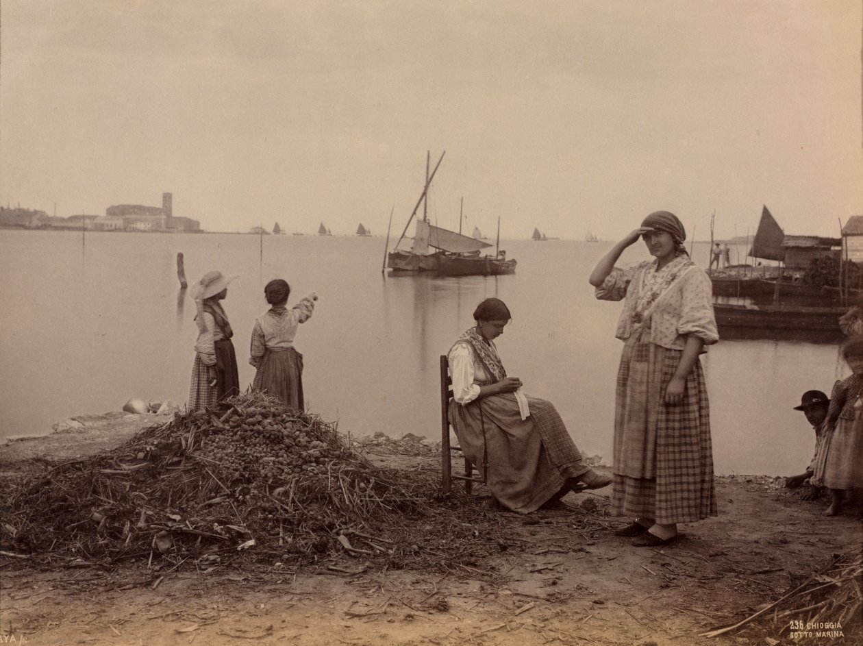 Chioggia, A kikötő alatt, c. 1870. alkotó: Carlo Naya