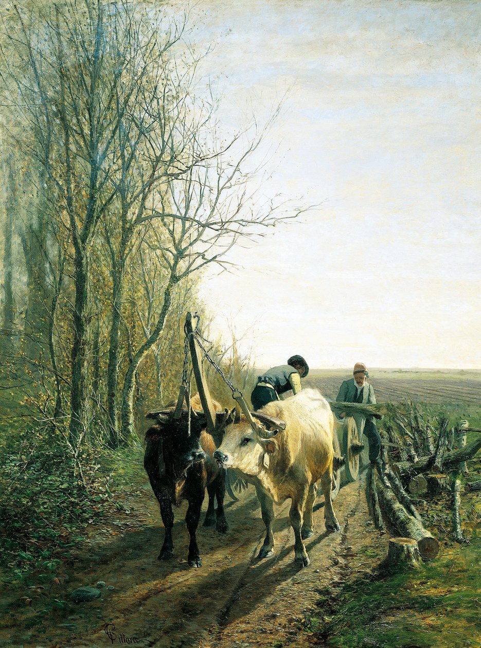 Várható adó (ökrök a kocsihoz kapcsolva) alkotó: Carlo Pittara
