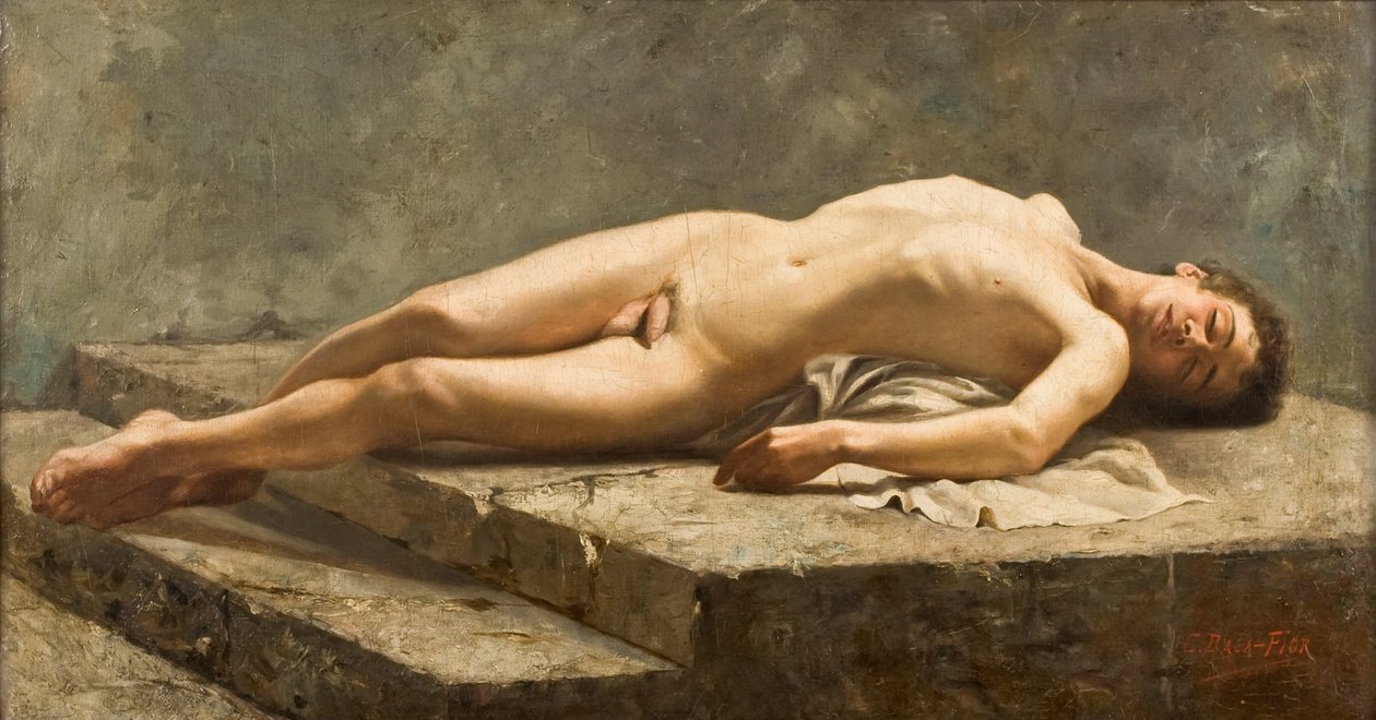 Fekvő akt alkotó: Carlos Baca Flor