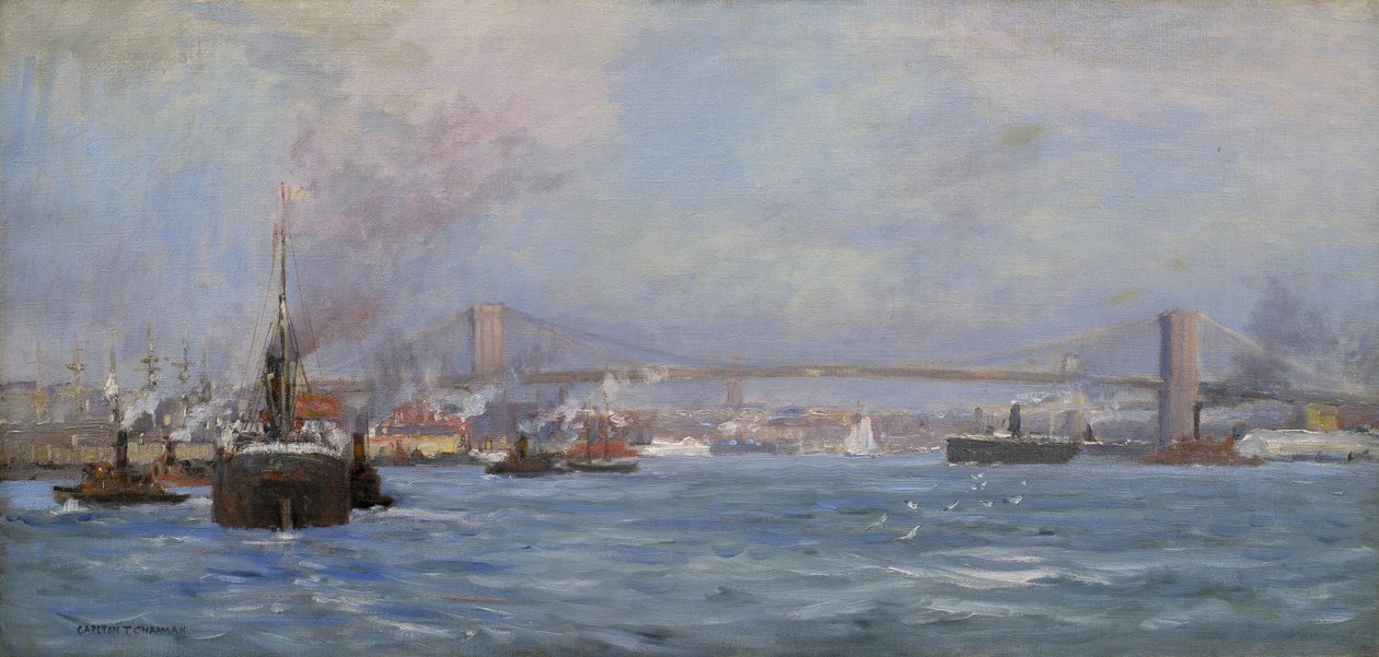 The East River, NYC, 1904 alkotó: Carlton Theodore Chapman