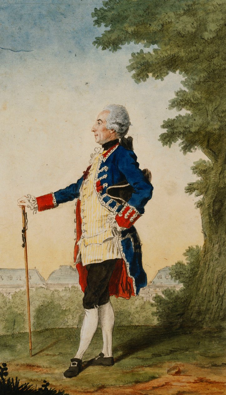 Bombelles báró a Tuileriákban, 1765 alkotó: Carmontelle