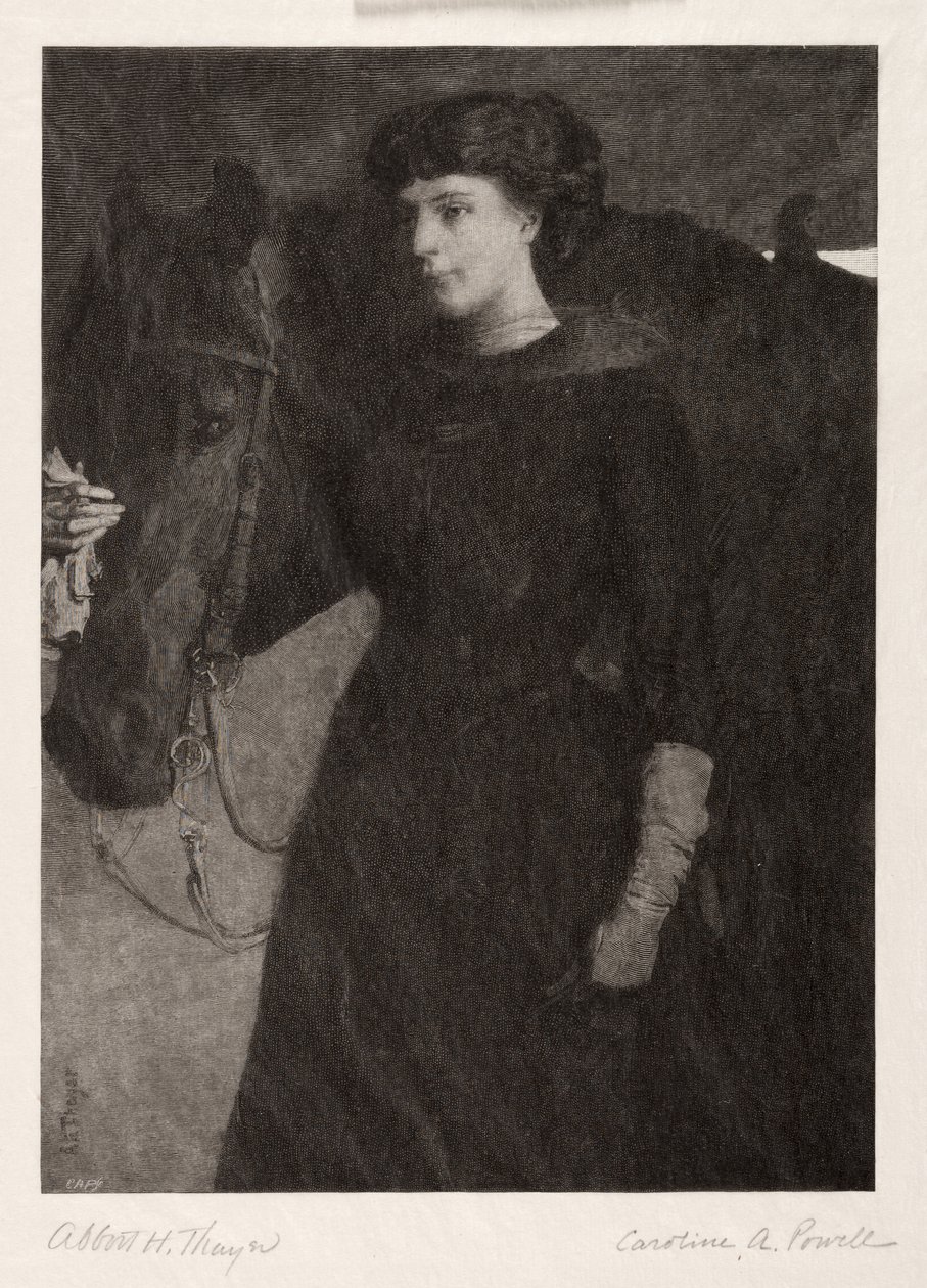 A hölgy és a ló, 1887. alkotó: Caroline Amelia Powell