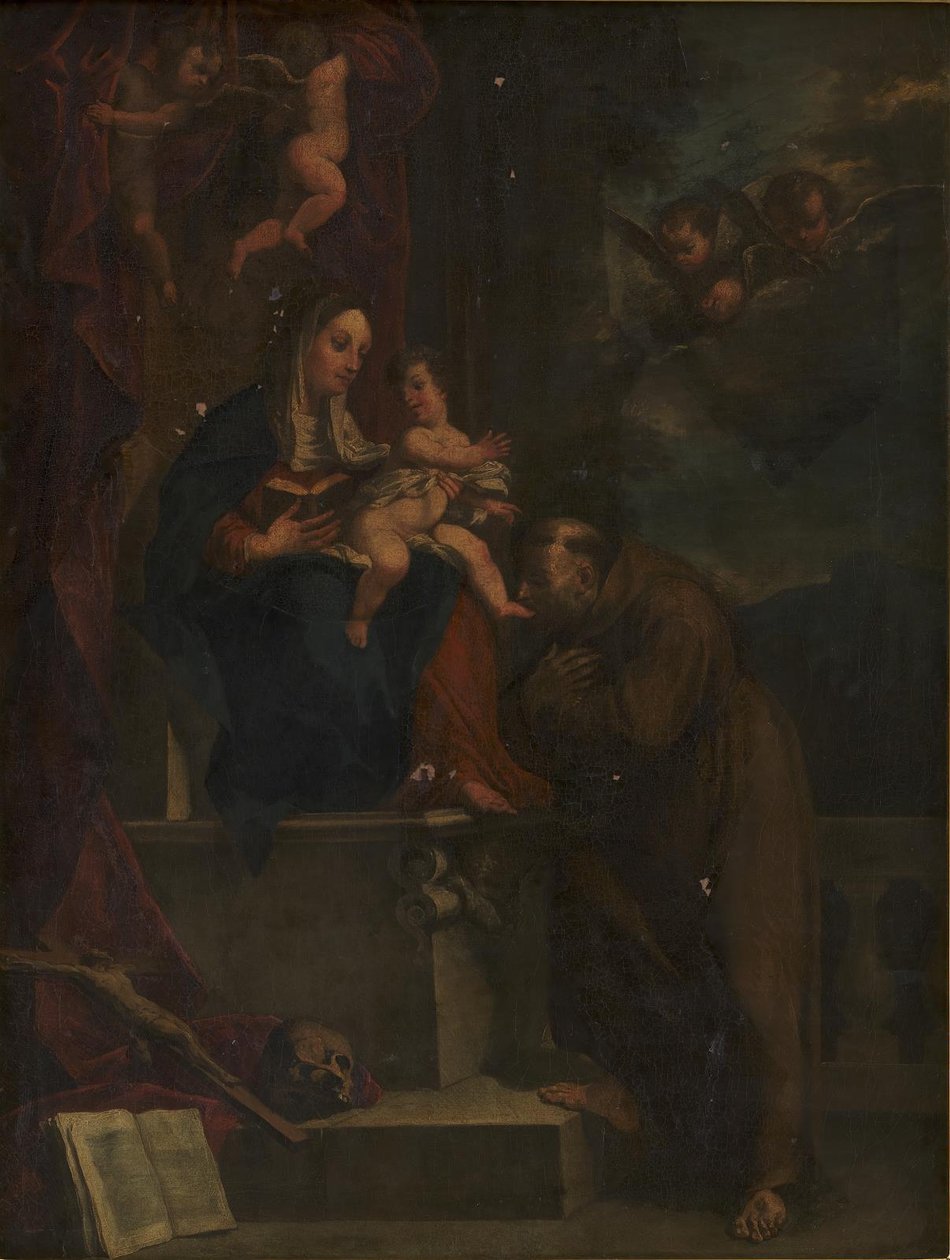 Mária, Jézus és Szent Ferenc alkotó: Carracci