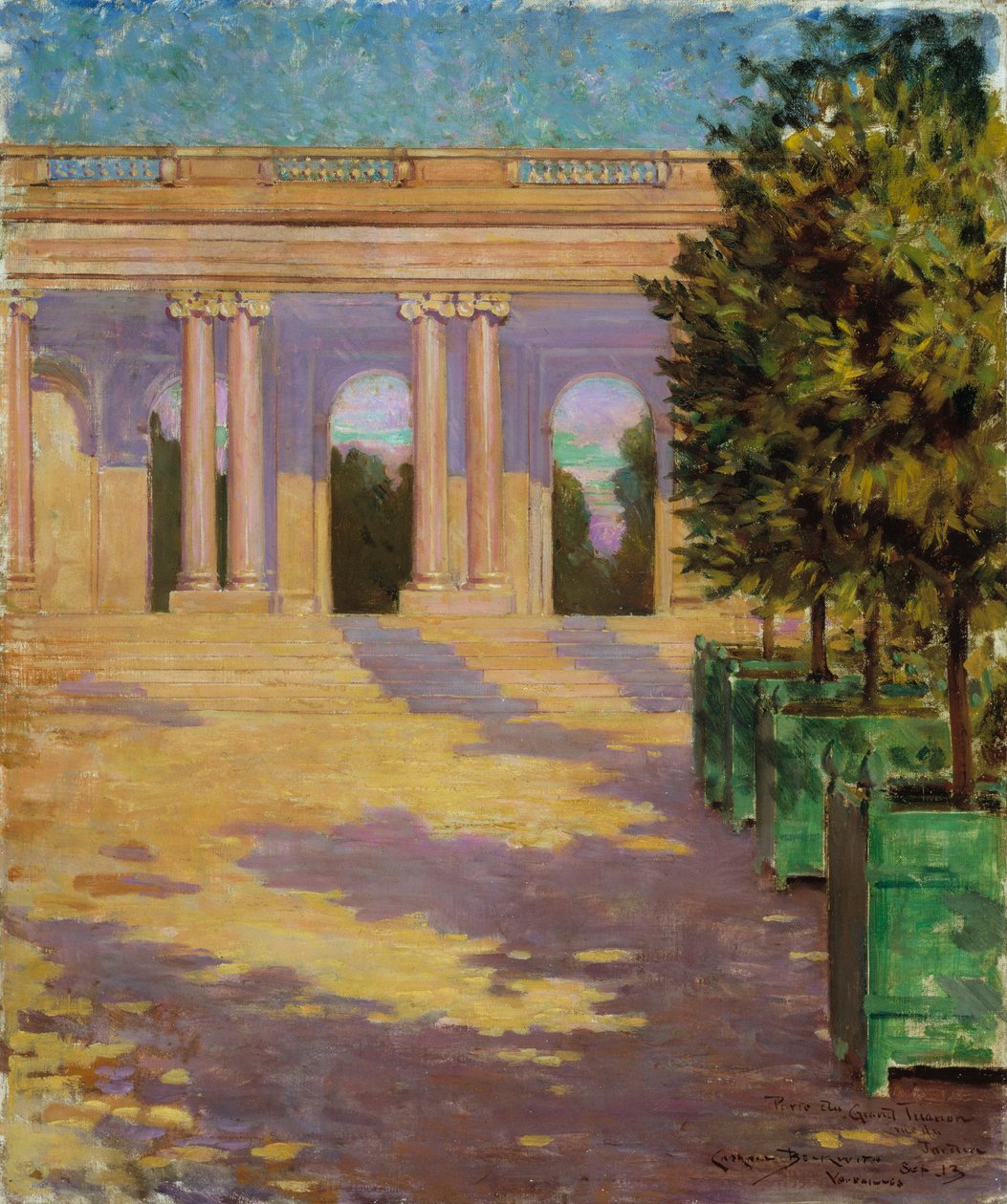 A Grand Trianon árkádja, Versailles, 1913. alkotó: Carroll Beckwith