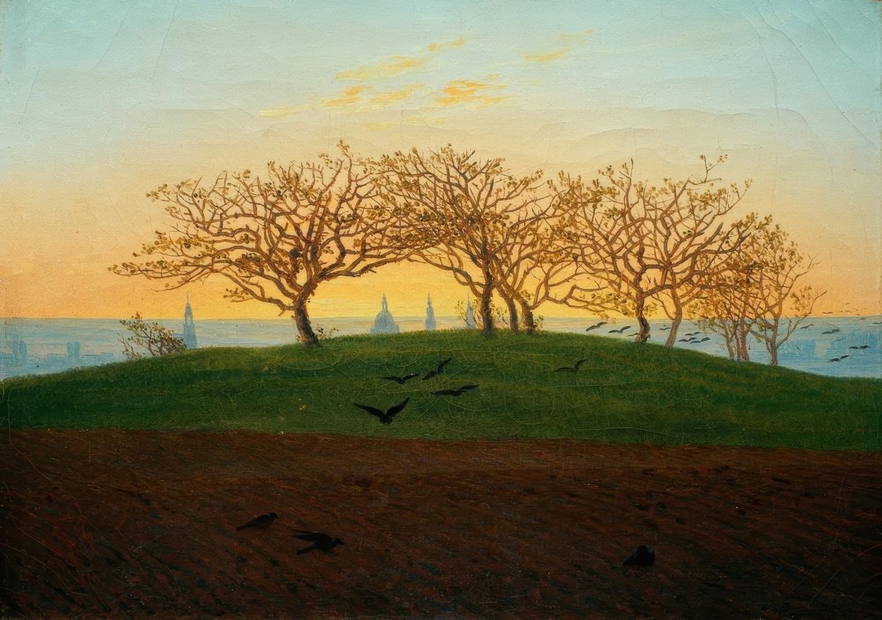 Domb Bruchackerrel Drezda közelében alkotó: Caspar David Friedrich