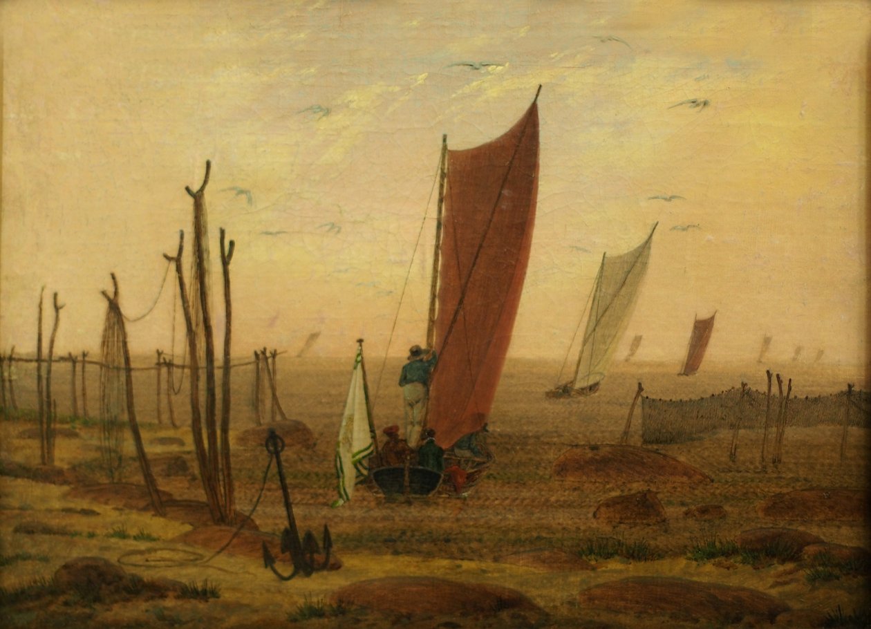 Holnap (a hajók indulása) alkotó: Caspar David Friedrich