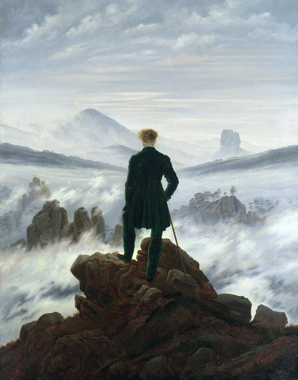 A vándor a Ködtenger felett alkotó: Caspar David Friedrich