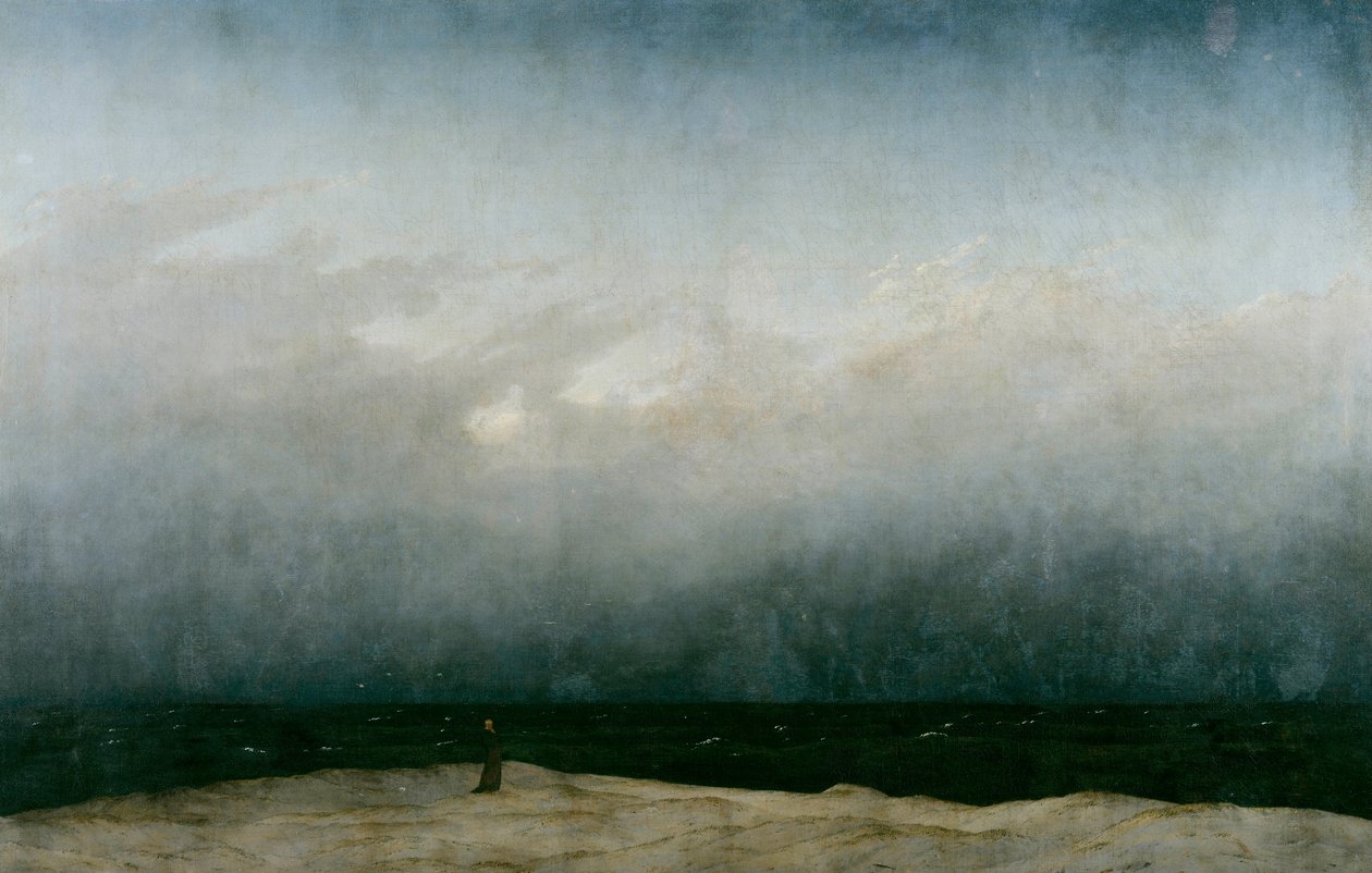 A szerzetes a tenger mellett alkotó: Caspar David Friedrich